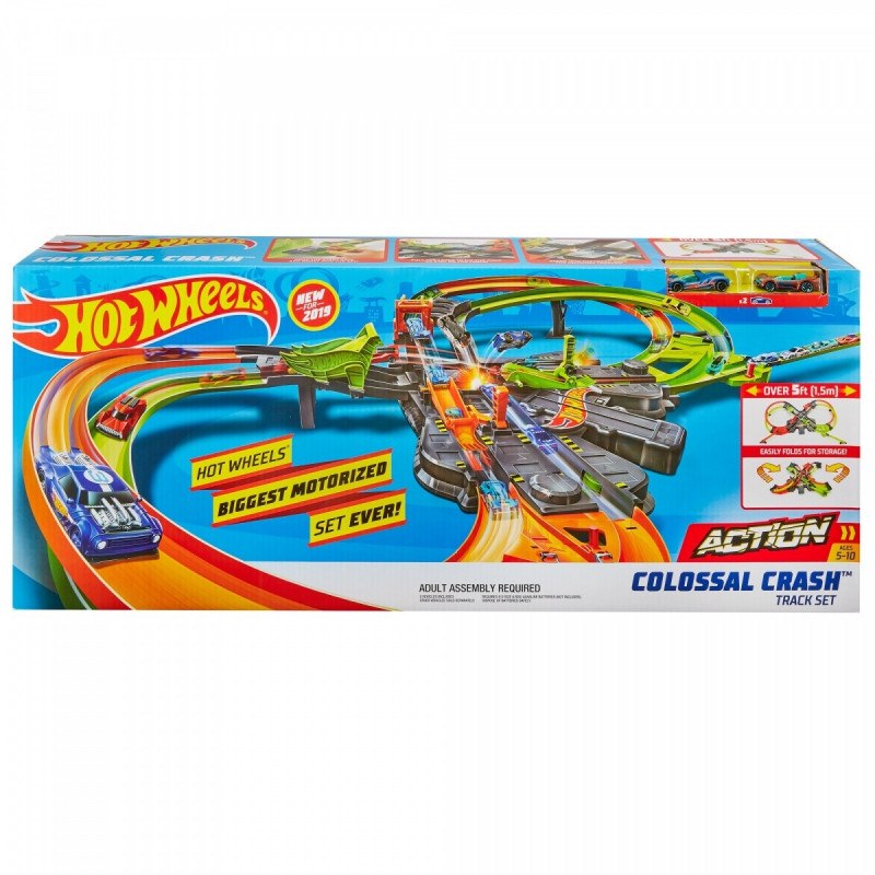 Hot Wheels Tor samochodowy Kolosalna Kraksa Zestaw