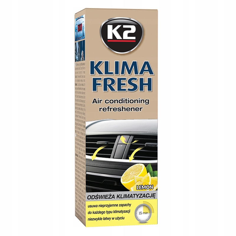 K2 KLIMA FRESH Odświeżacz klimatyzacji Lemon 150ml