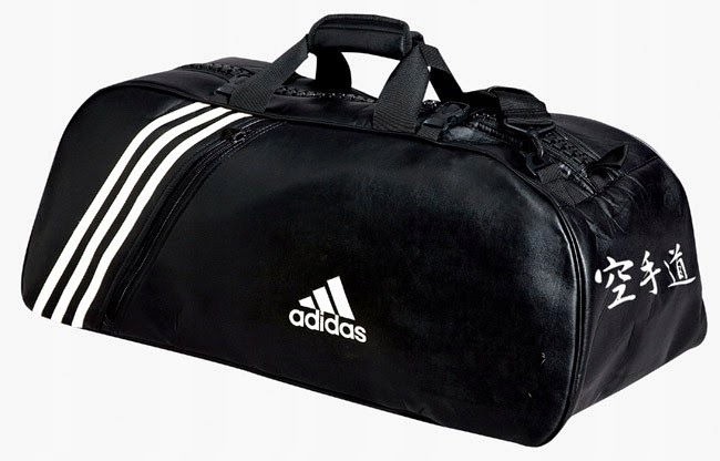 Torba-plecak 2w1 ADIDAS czarno-biała L, karate