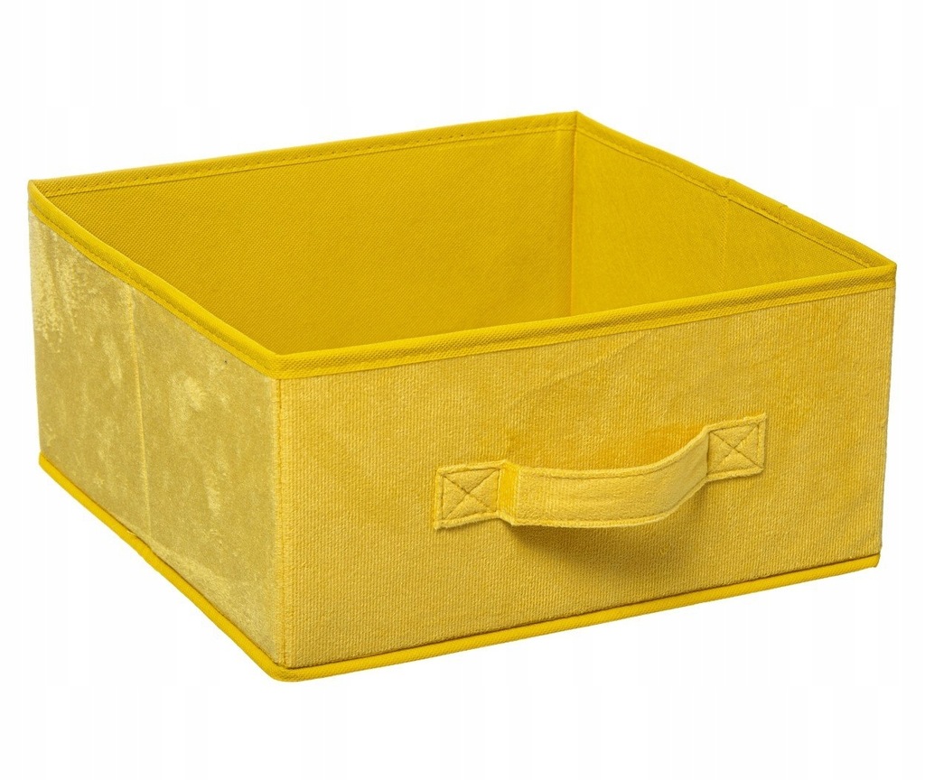 Pojemnik tekstylny 31x15 cm Yellow welur Składany i wygodny