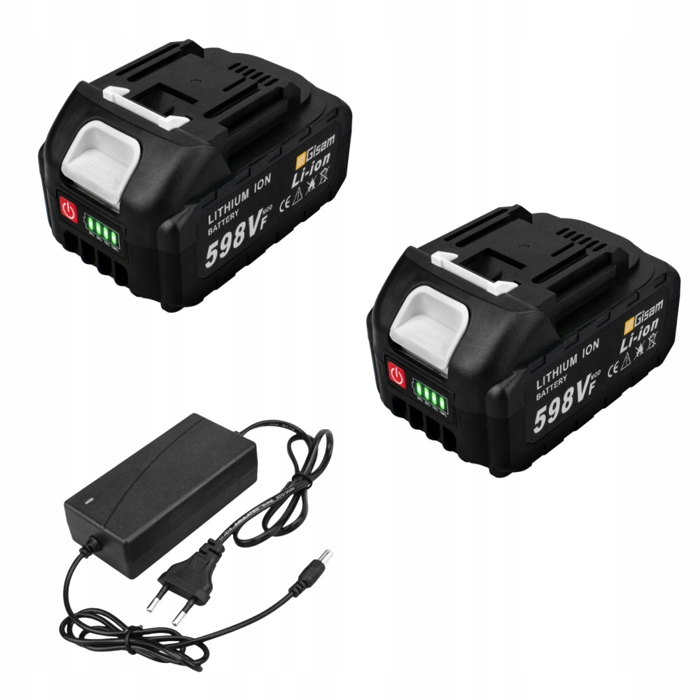 2PACK Rechargeable Battery Lithium Ion Battery for Power Tool