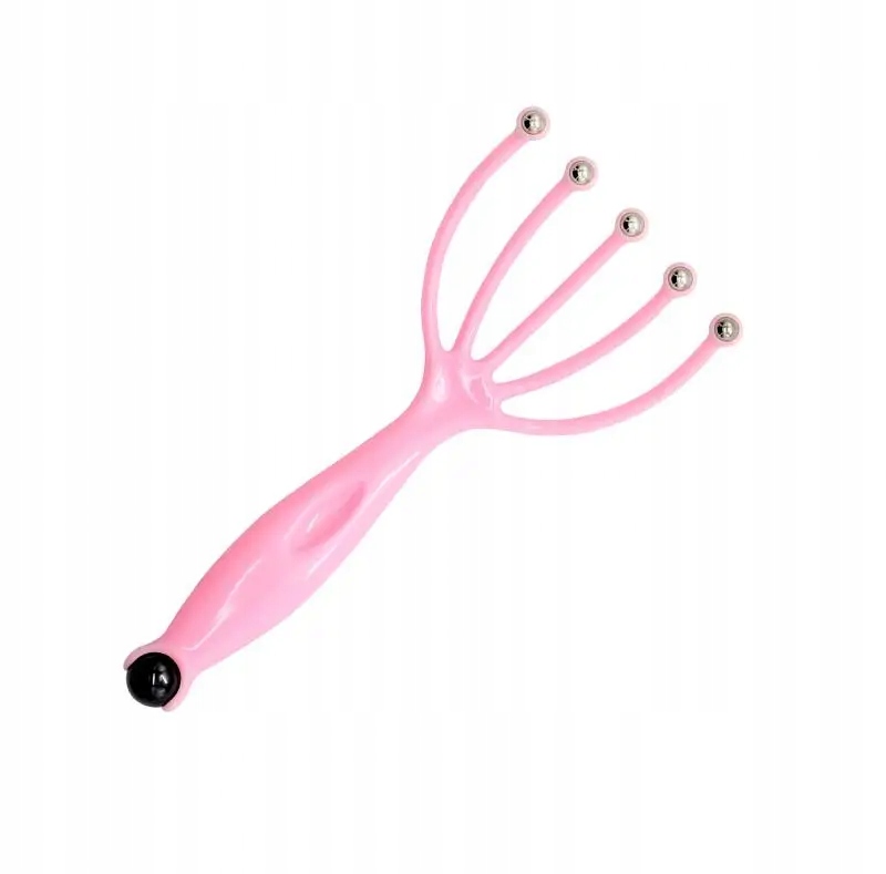 Head Scalp Neck Massager Comb Roller Five Finger Claws Steel Ball Hand