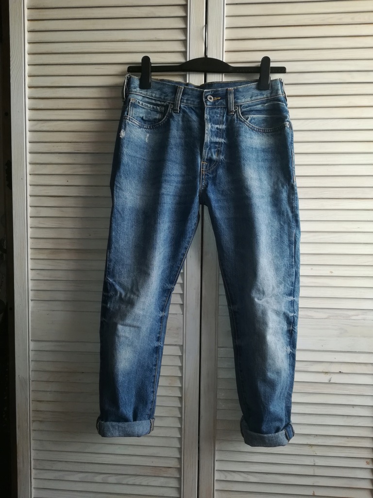 H&M straight boyfriend jeans spodnie 32/32