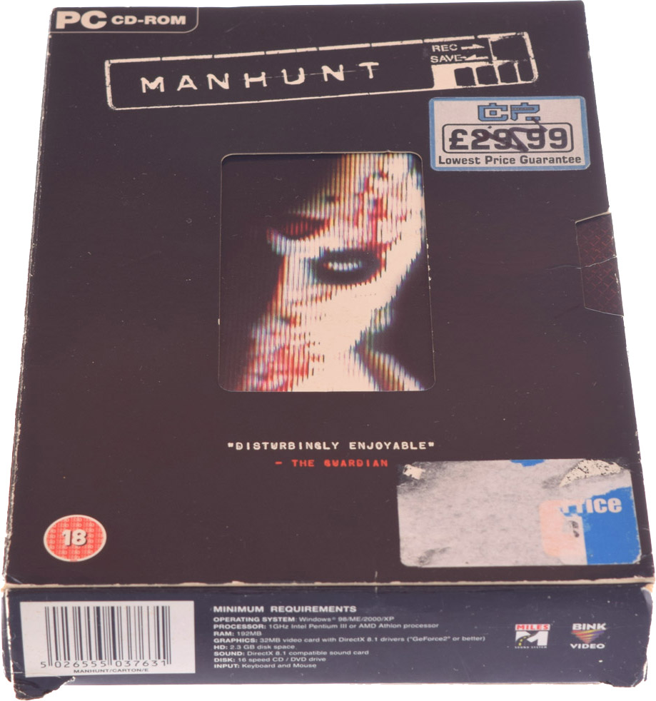 MANHUNT | SMALL BOX VHS STYLE | PC ENG
