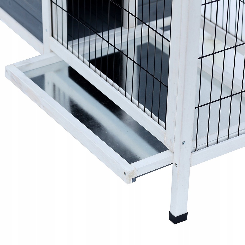 KLATKA DLA KRÓLIKÓW Z WYBIEGIEM DREWNO PawHut - 7539372775 - oficjalne