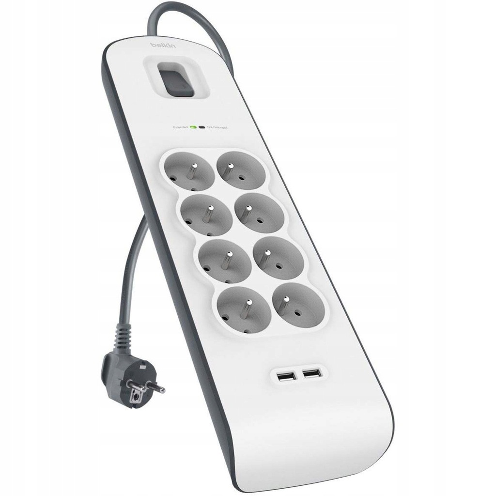 Belkin - Listwa antyprzepięciowa 900J - 8xAC 2xUSB