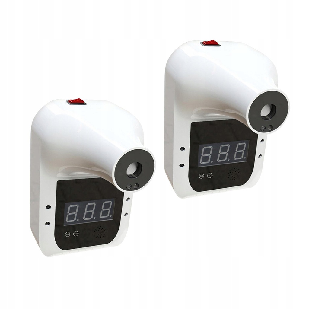 CUTICATE 2x Automatic Wall Mounted Infrared Thermometer Voice Broadcast
