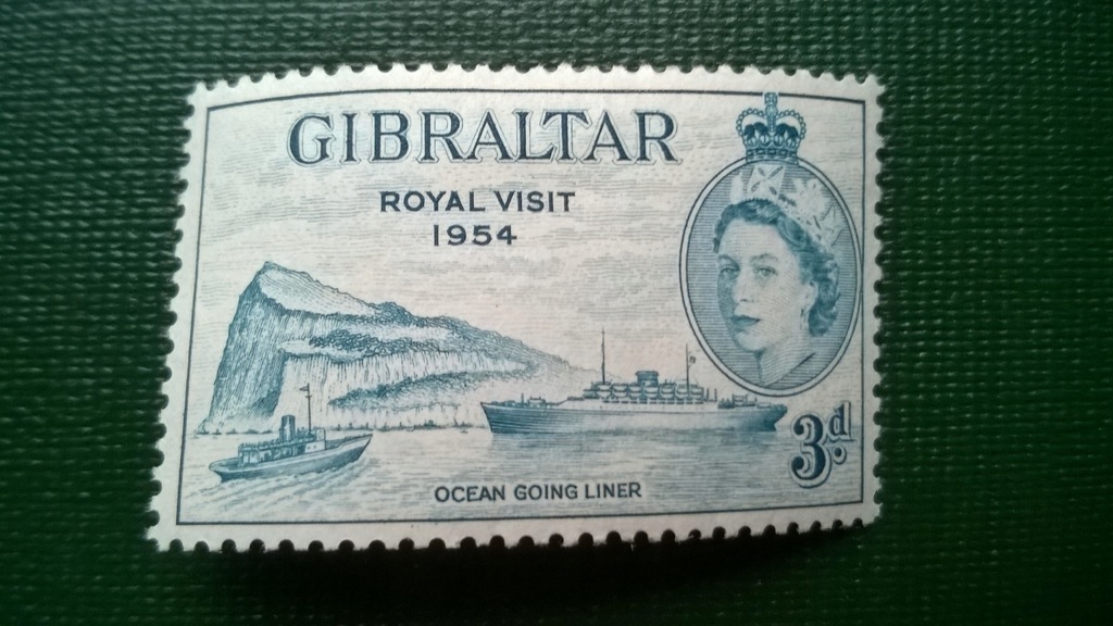 Gibraltar 3d Royal Visit czysty (*), QEII, kolonie angielskie