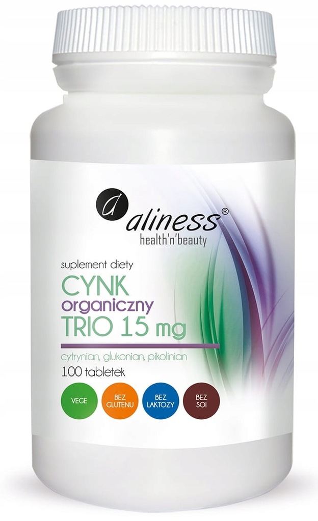 ALINESS CYNK ORGANICZNY TRIO 15mg ODPORNOŚĆ 100 tab