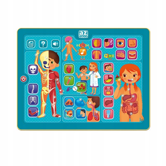 Tablet edukacyjny dla dzieci ciało człowieka AZ Toys