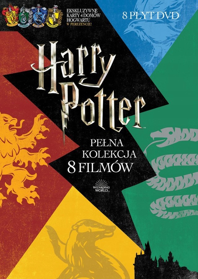 HARRY POTTER KOLEKCJA BOX 8 DVD Z KARTAMI