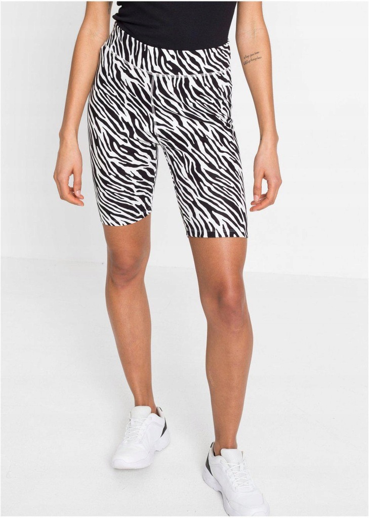 SPODENKI KOLARKI ZE WZOREM ZEBRA 56-58
