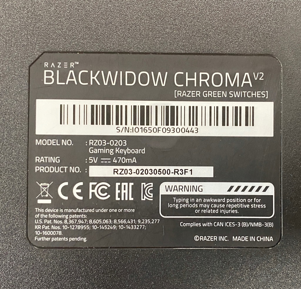 Купить Клавиатура Razer BlackWidow Chroma V2 RZ03-0203: отзывы, фото, характеристики в интерне-магазине Aredi.ru