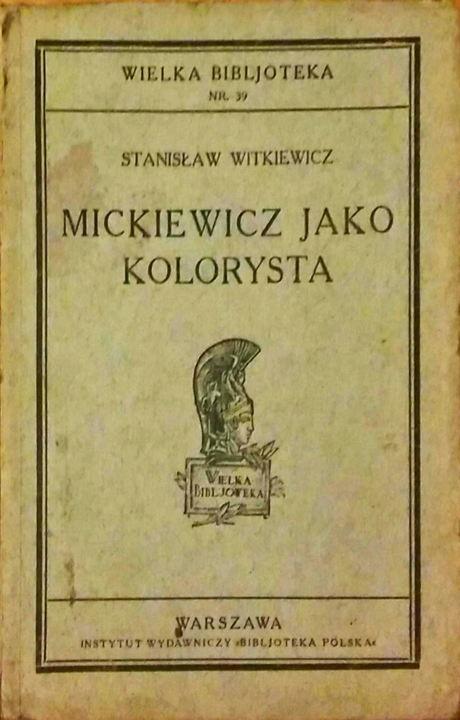 Mickiewicz jako kolorysta (Wielka Bibljoteka Nr. 3