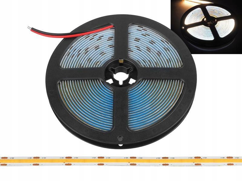 Taśma LED COB IP20 3000K 1500lm/m 48W 9,6W/m rol. 5m