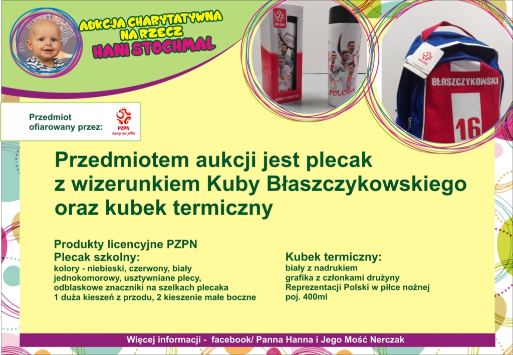 PLECAK WIZERUNEK KUBY BŁASZCZYKOWSKIEGO & KUBEK