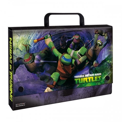 TECZKA Z RĄCZKĄ LAMINOWANA A4 NINJA TURTLE;150213;