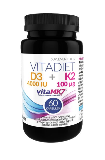 Witamina D3 4000iuk2 100mcg Vitamk7 Vitadiet 60k