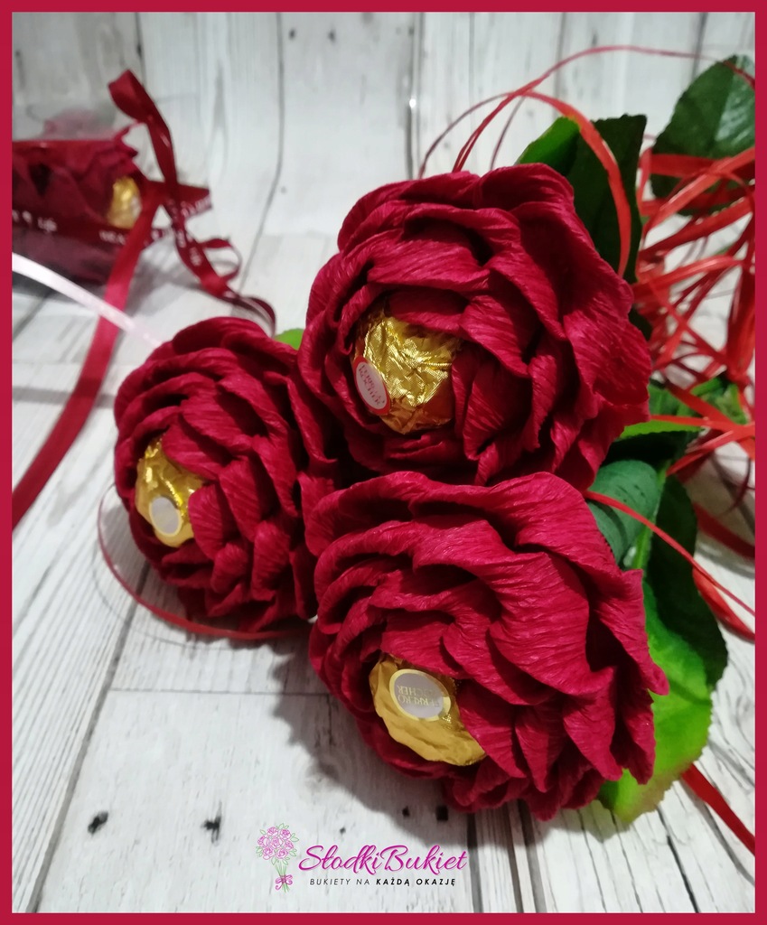 Róża z Pralinką *Rocher* Flower Box 60 cm !!!