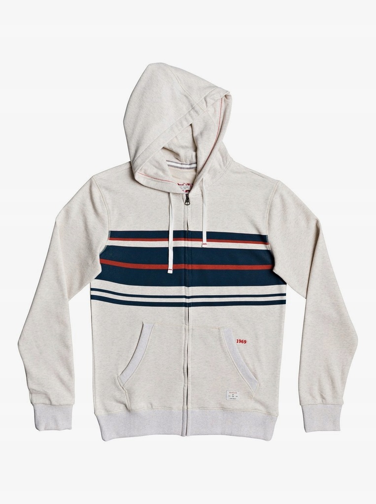 QUIKSILVER BLUZA Z KAPTUREM ROZPINANA SZARA M 1BTD