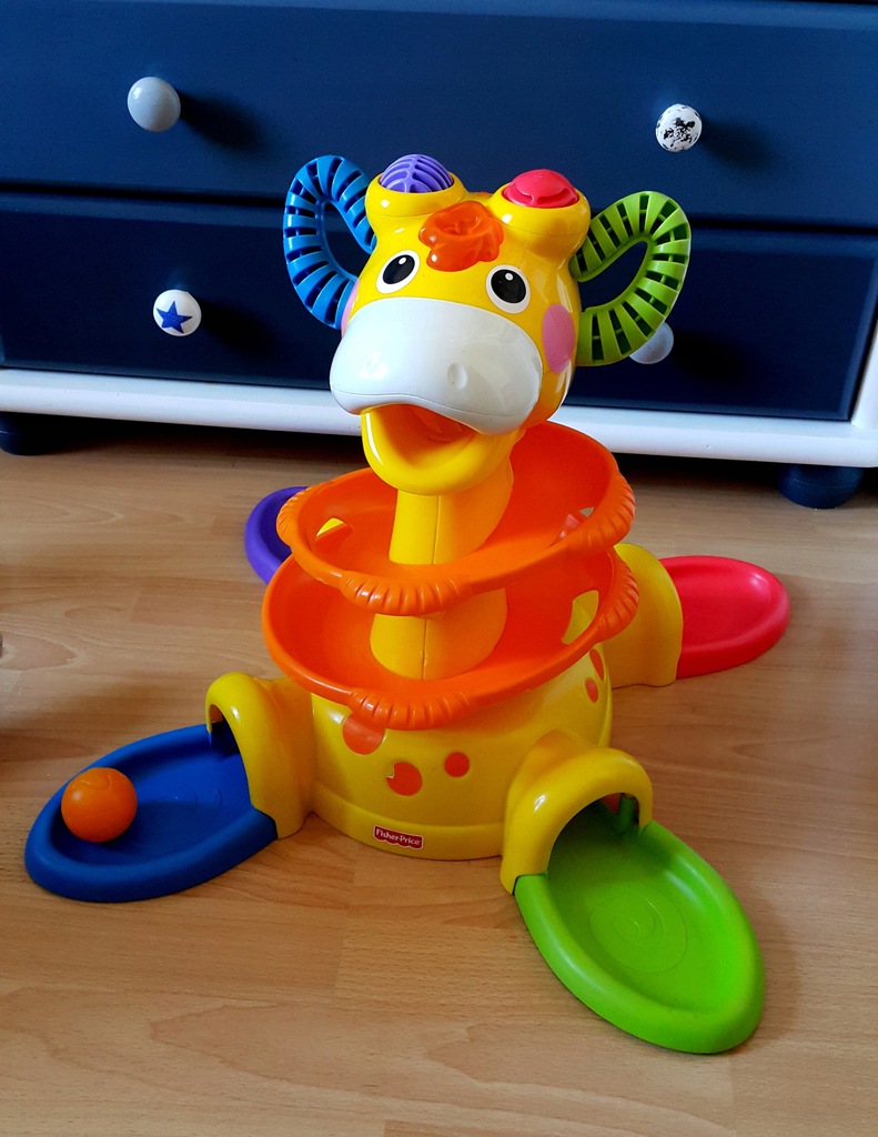 Fisher Price żyrafa zjeżdżalnia di piłeczek duża