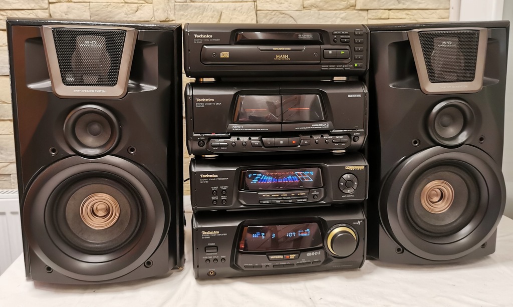 WIEŻA TECHNICS SC-EH60+KOLUMNY SPRAWNA