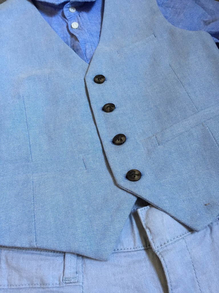 H&M kamizelka spodnie koszula / garnitur _128