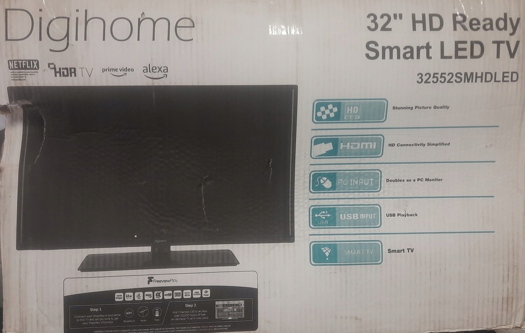 Digihome 32552SMHDLED 32" Smart Wi Fi DVBT2 (2H)