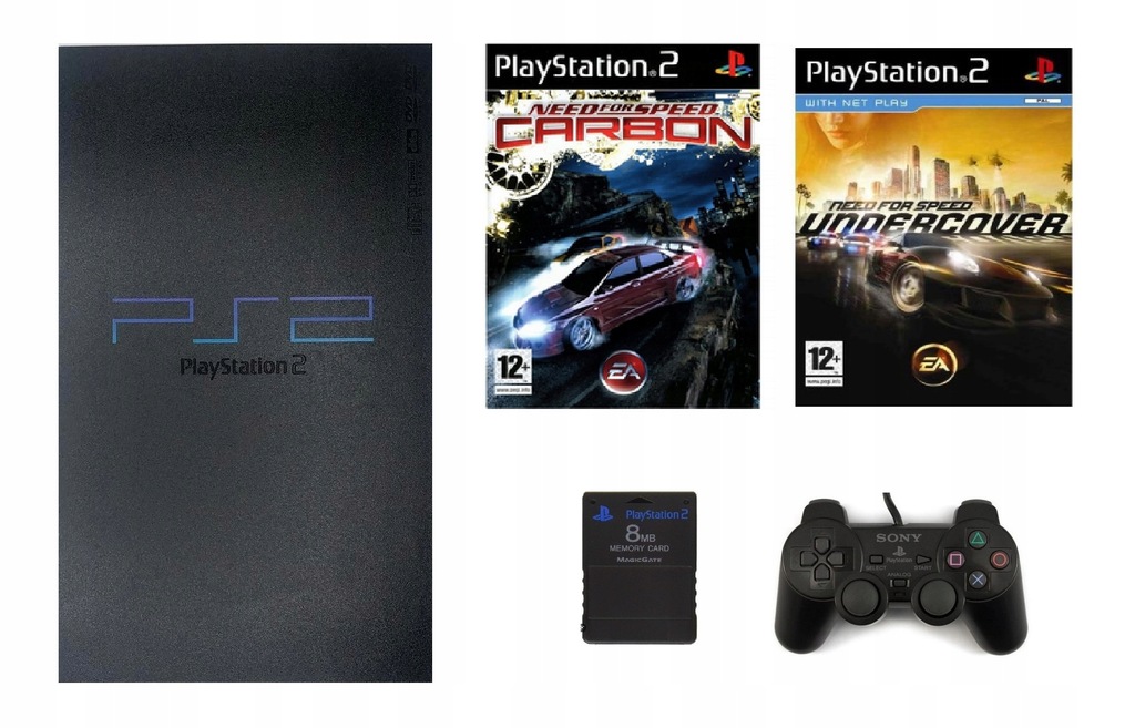 PlayStation2 PS2 Fat + 2x Need For Speed + PAD