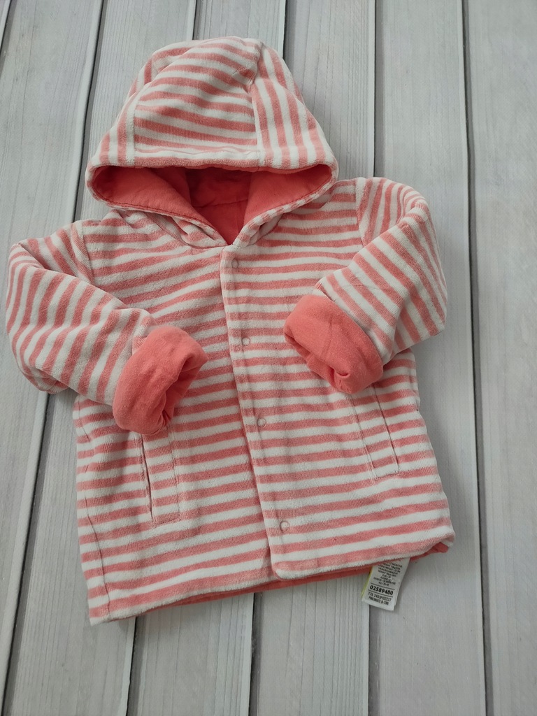 M&S Bluza w paseczki rozpinana dla dziewczynki 80
