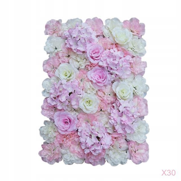 30x Artificial Flowers Wall Wedding Photo
