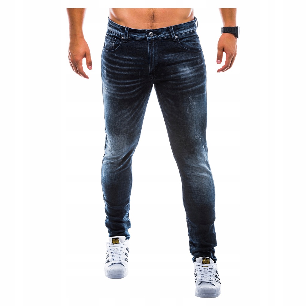 OMBRE Spodnie męskie jeansowe rurki P775 jeans 32