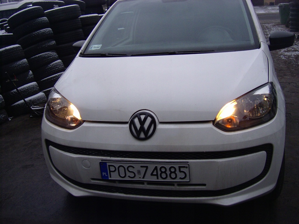 VW UP 1,0 KLIMA, ALUMY, 2015 biało czarny salon