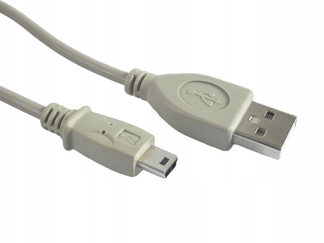 KABEL USB MINI(M)->USB-A(M) 2.0 1.8M BIAŁY (CAN