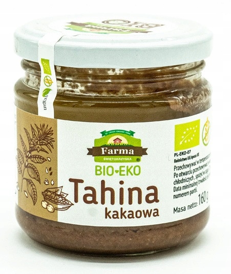 TAHINA KAKAOWA BEZGLUTENOWA BIO 160 g - FARMA ŚWĘT