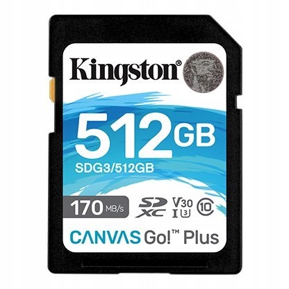Kingston Canvas Go! Plus 512 GB, SD, Flash memory