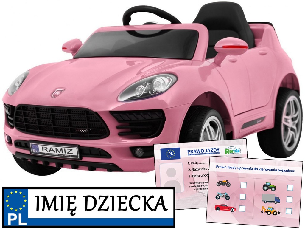 samochodzik na akumulator dla dziewczynki TURBO-S pierwsze auto + pilot