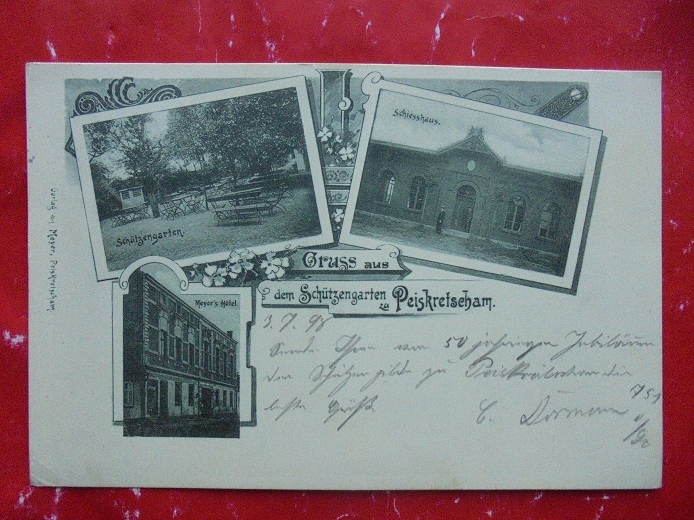 PYSKOWICE PEISKRETSCHAM GLIWICE HOTEL MEYERS LEŚNICZÓWKA OGRÓD PIWNY 1898 R