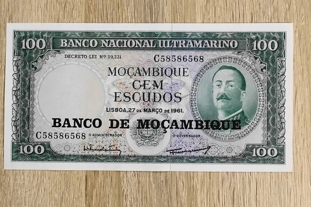 100 escudos 1961 r