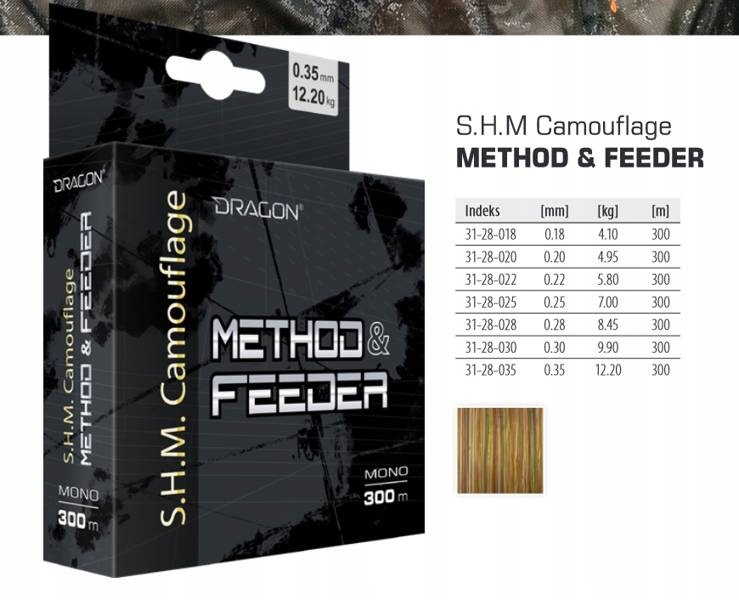Żyłka Dragon SHM Camo Method&Feeder 0,28/300m