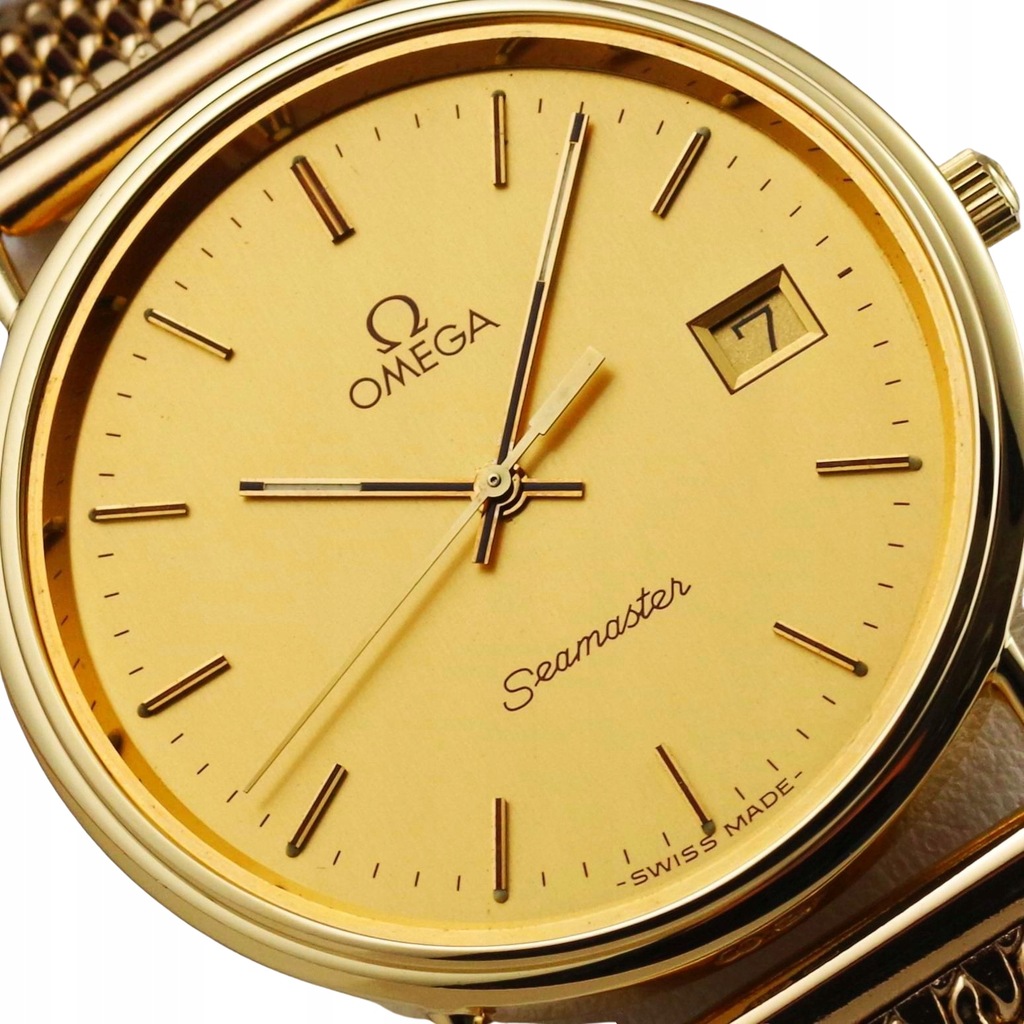 OMEGA SEAMASTER zegarek męski LITE ZŁOTO 18K 1986 9771293653