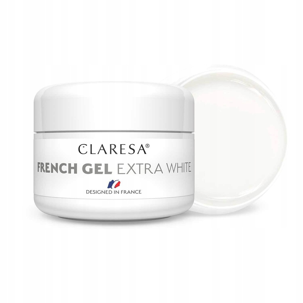 CLARESA Żel budujący do paznokci French - Extra White 25g
