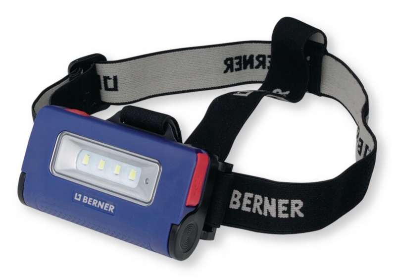 BERNER Lampa czołowa 2w1 micro USB