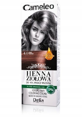 Delia Cosmetics Cameleo Henna Ziołowa nr 4.0 brąz