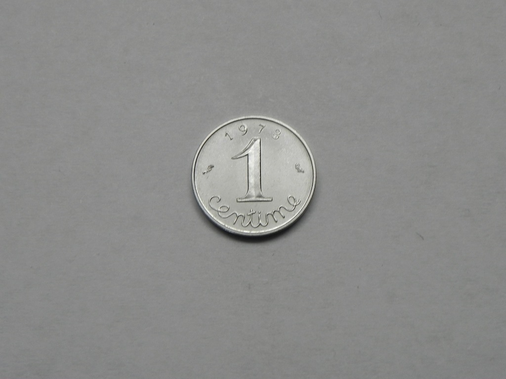 4518/ 1 CENTIME 1973 FRANCJA RZADKA