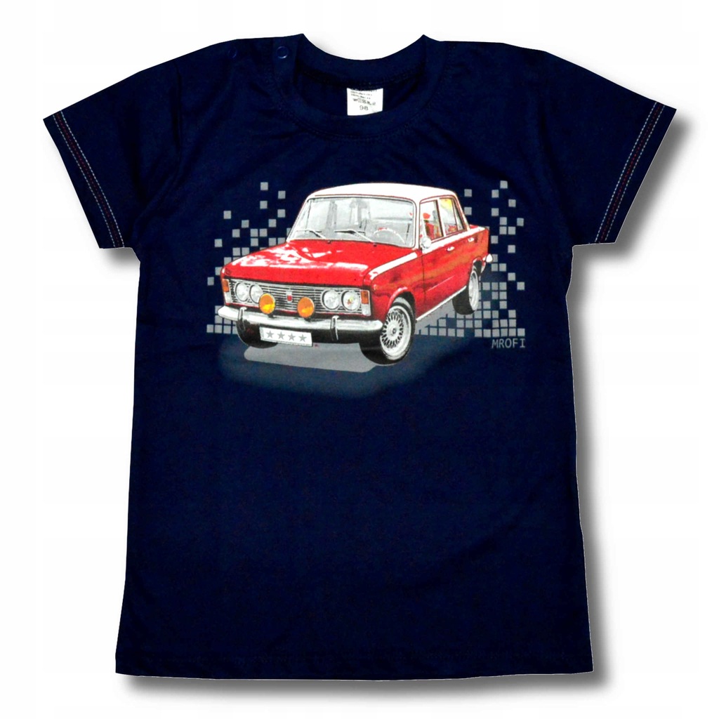 T-SHIRT KOSZULKA z nadrukiem PRL DUŻY FIAT 86