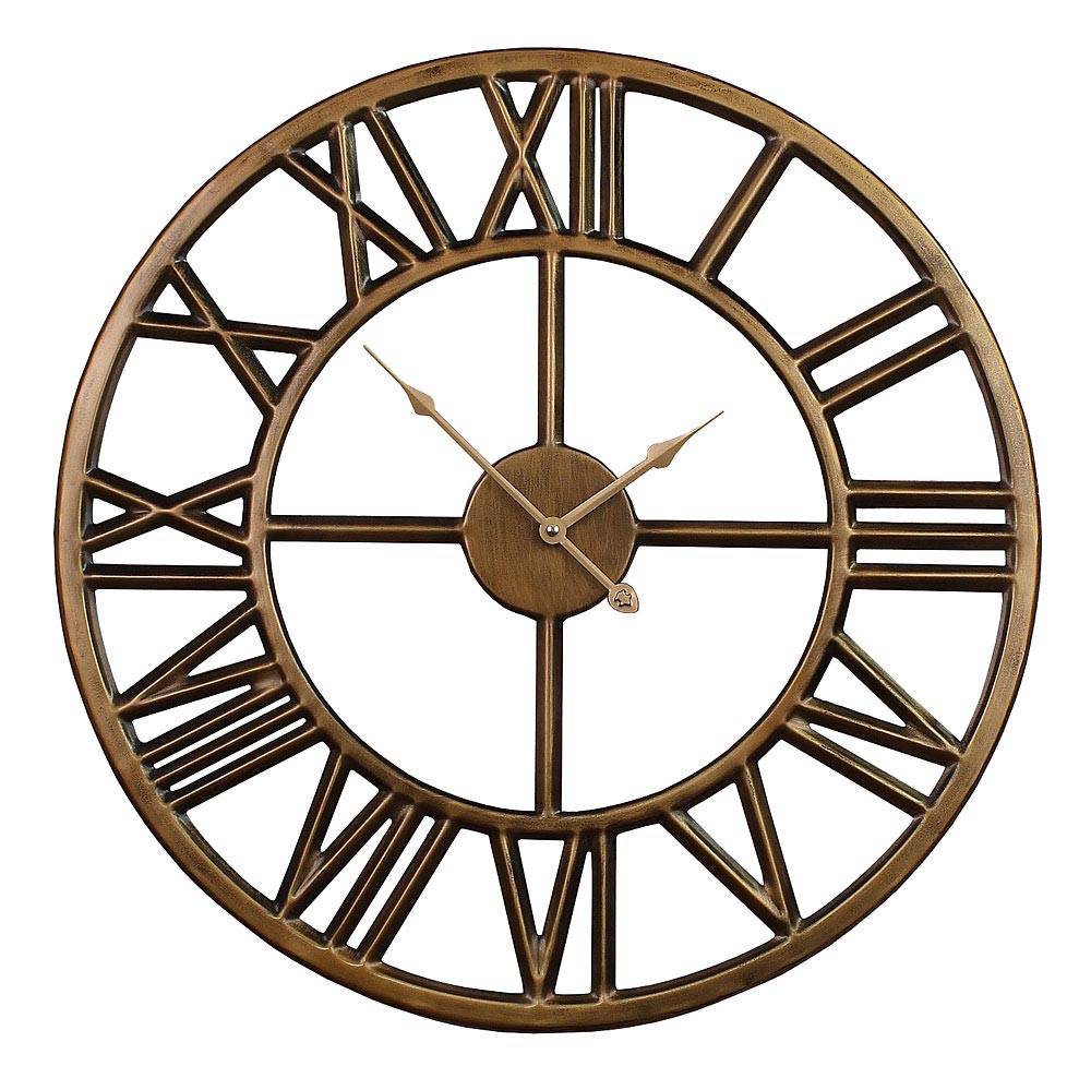 Zegar retro przetarte złoto stylizowany starodawny