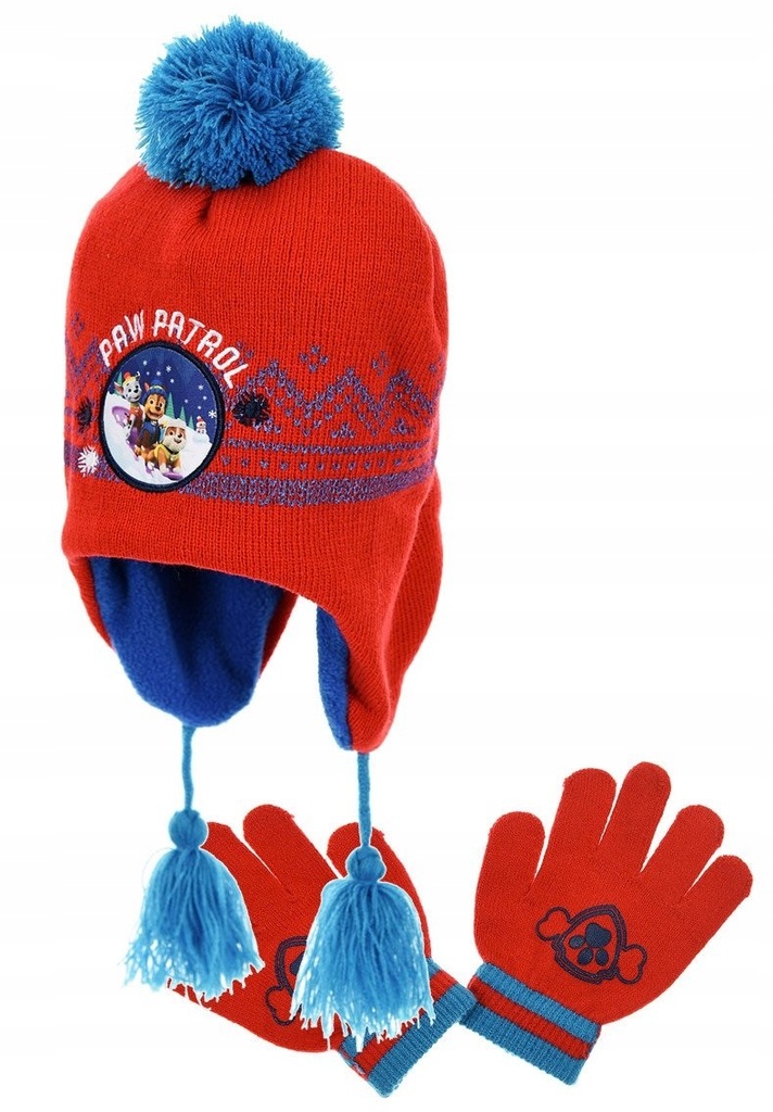 Chłopięca czapka i rękawiczki z Psi Patrol R54