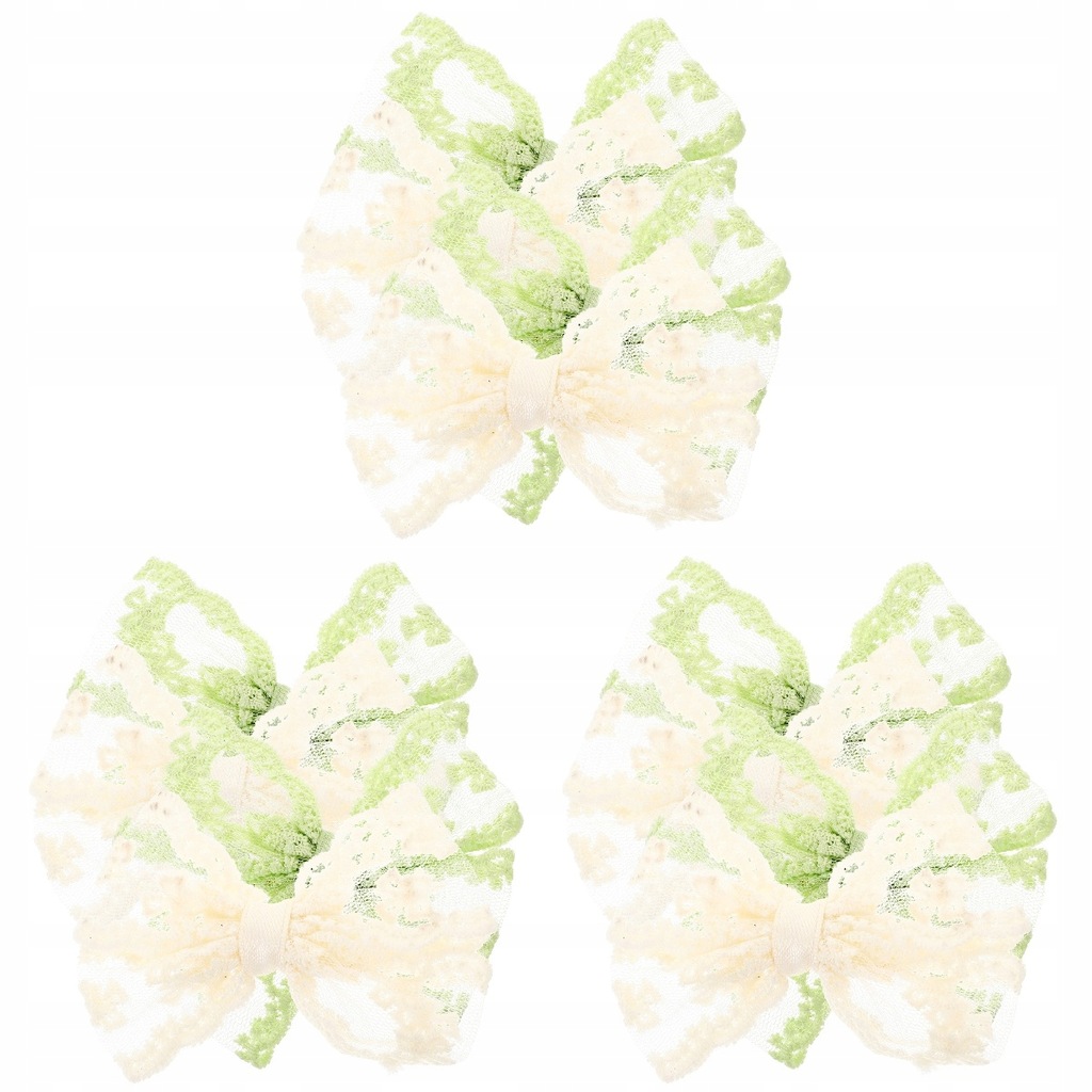 Tulle Butterfly Hair Clip Hairbows Lace 12 Pcs