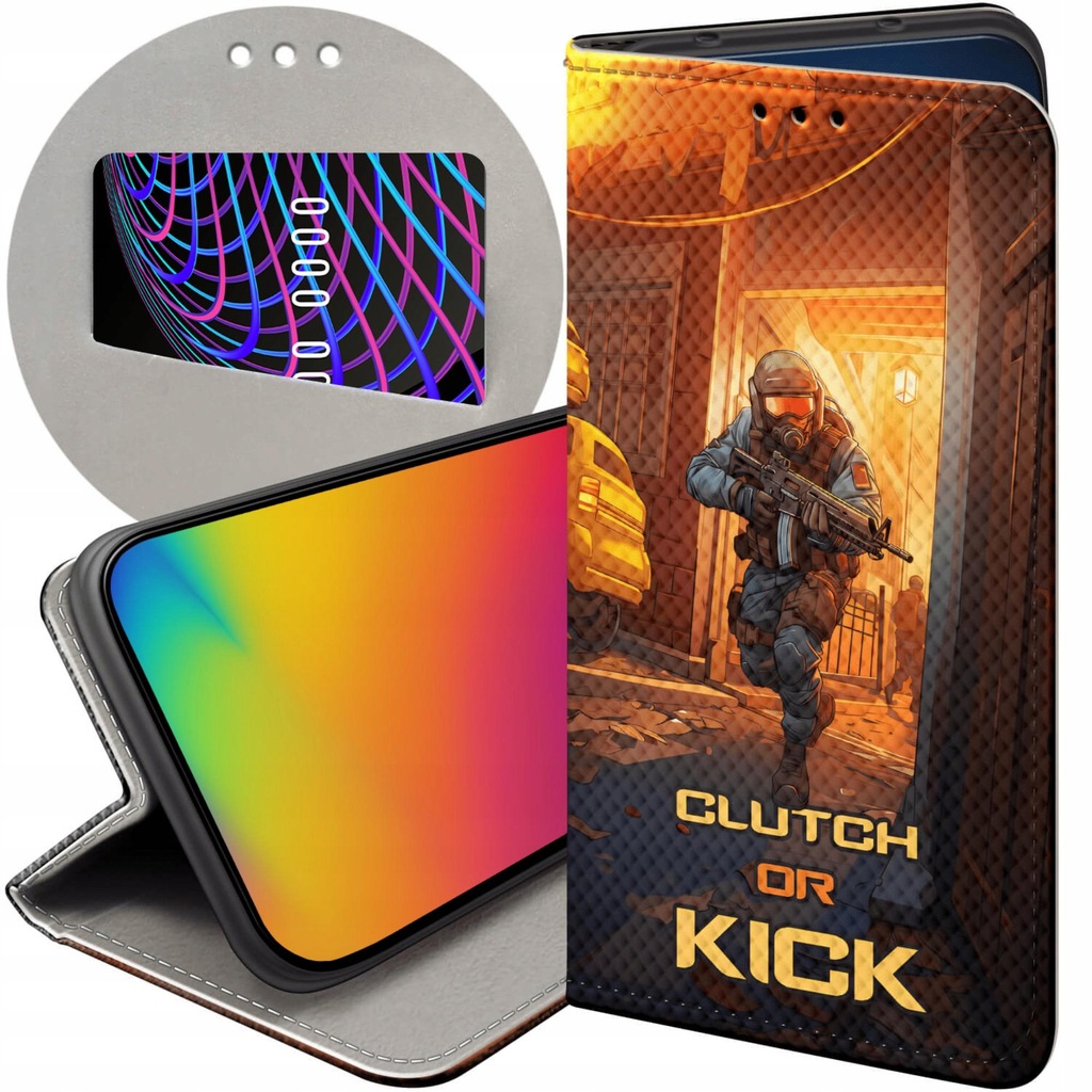 ETUI Z KLAPKĄ DO SONY XPERIA XA1 WZORY CS GO COUNTER-STRIKE FUTERAŁ CASE